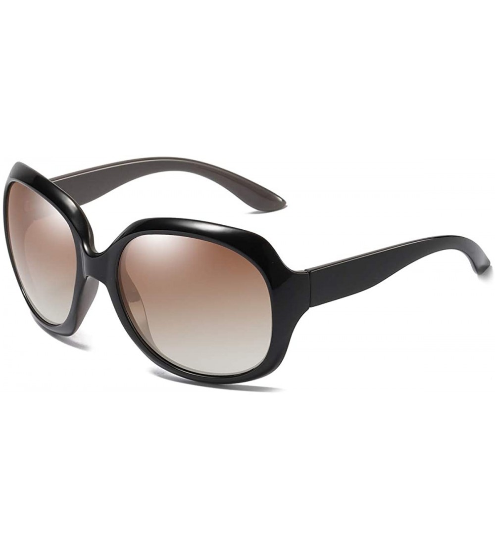 Wrap Polarized HD Sunglasses for Women Polarized Metal Mirror UV 400 Lens Protection - Black Ii - CH198O6NLAM $31.03