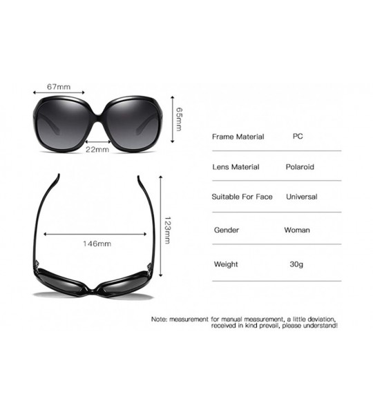 Wrap Polarized HD Sunglasses for Women Polarized Metal Mirror UV 400 Lens Protection - Black Ii - CH198O6NLAM $31.03