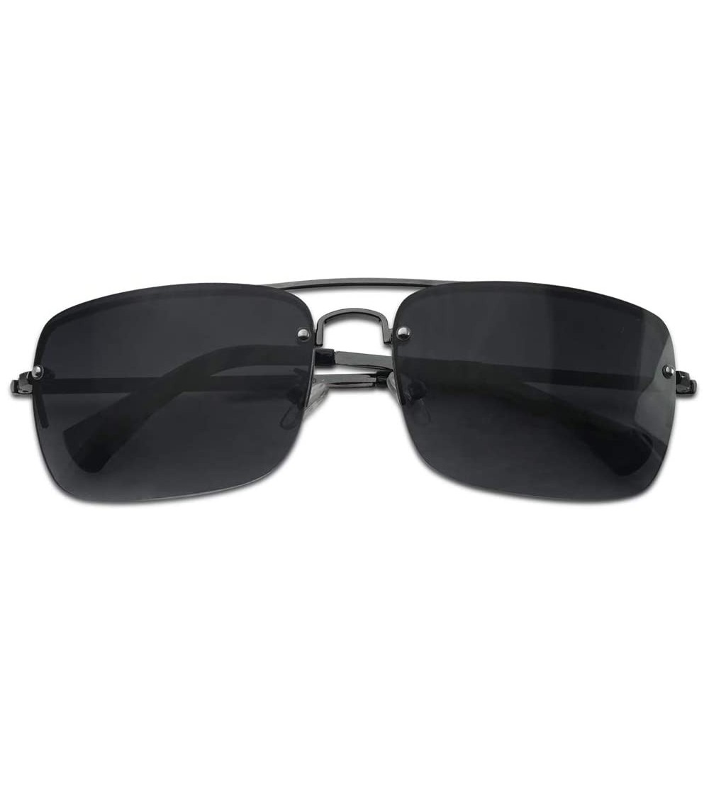 Rectangular Gradient Readers Strength Sunglasses Gunmetal - Gunmetal Frame - Black Gradient - CI18TA4K4L8 $30.20