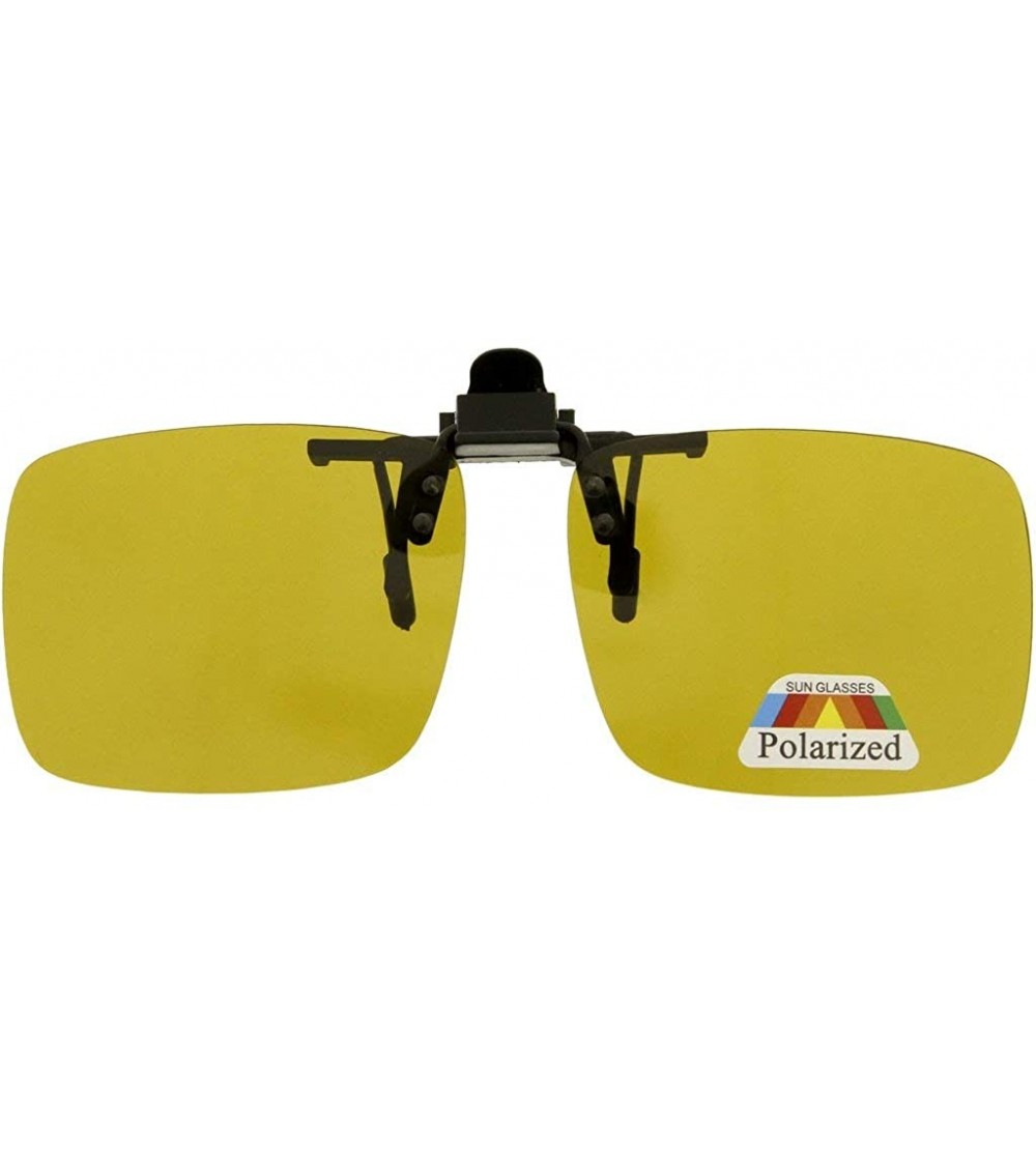 Aviator Classic Fashion Clip on Sqaure Aviator Sunglasses M-4 - Brown - CH18ASA8MDK $19.68