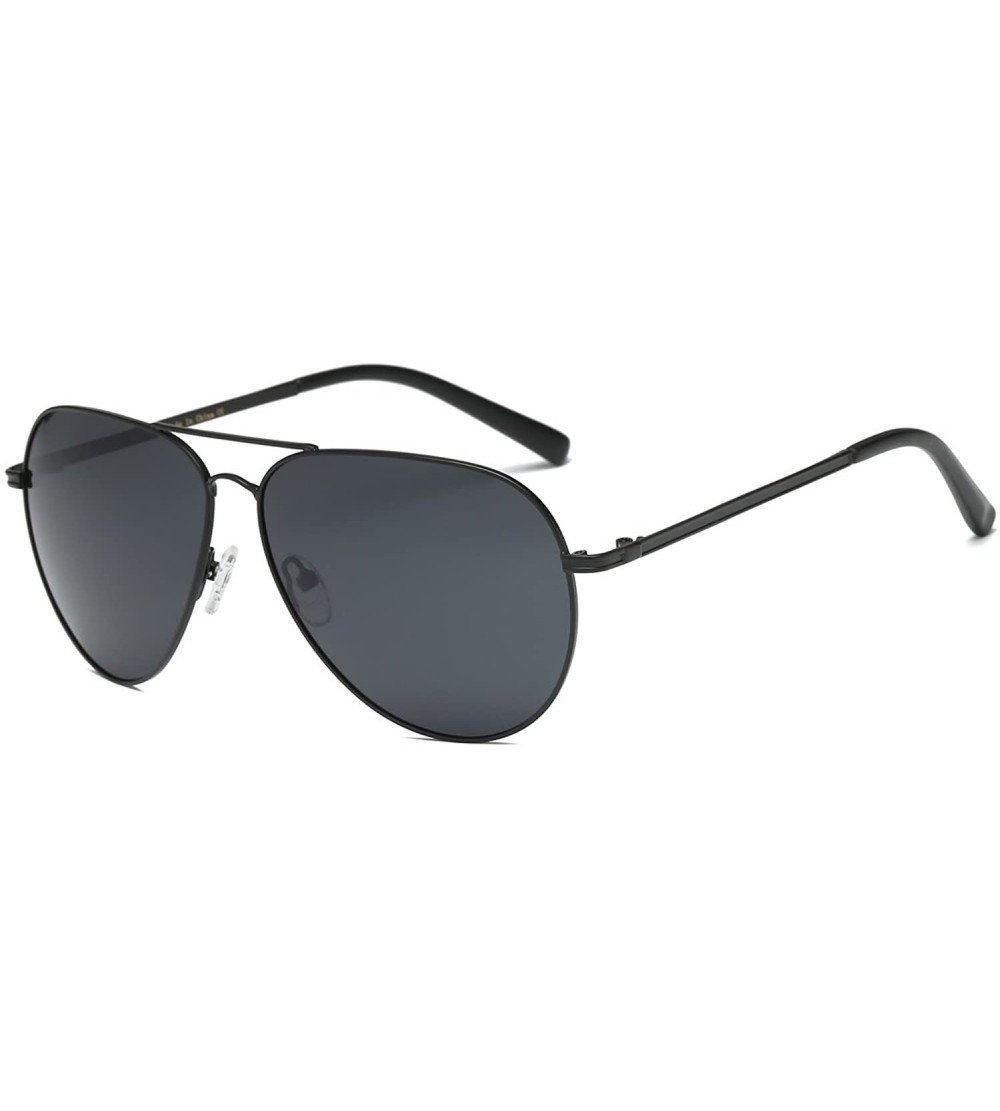 Aviator Polarized Sunglasses- UV Protection Glasses Metal Frame Aviator Glasses - Color 1 - CL18EL9IWSY $53.02