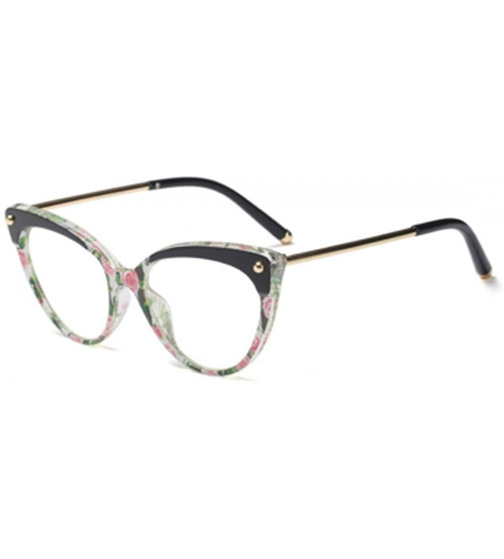 Cat Eye Unisex Retro Plastic Metal Round Full Frame Cat Eye Design Sunglasses - Black Pink - CF18T3QU6Z3 $22.80