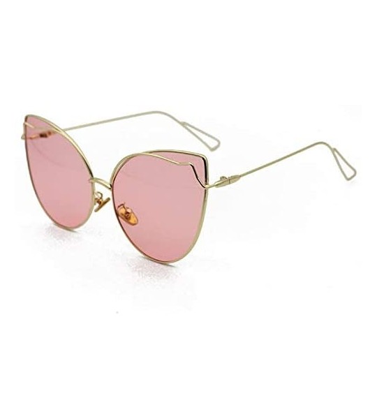 Cat Eye Women Vintage Cat Eye Sunglasses UV400 Metal Frame Sunglasses Eyewear - Clear-pink - CM19745OLXE $23.88