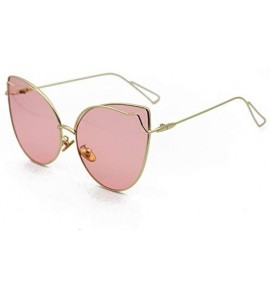 Cat Eye Women Vintage Cat Eye Sunglasses UV400 Metal Frame Sunglasses Eyewear - Clear-pink - CM19745OLXE $23.88