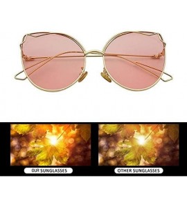 Cat Eye Women Vintage Cat Eye Sunglasses UV400 Metal Frame Sunglasses Eyewear - Clear-pink - CM19745OLXE $23.88