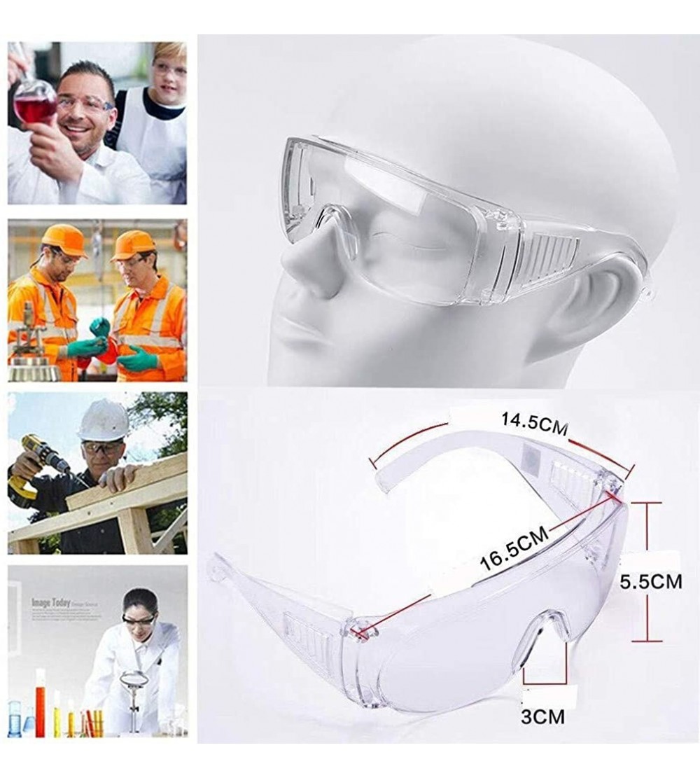 Goggle Glasses Multifunctional Transparent Glasses Dustproof Windproof and Wentilated Sides - Transparent - C0196MCTZDQ $16.58