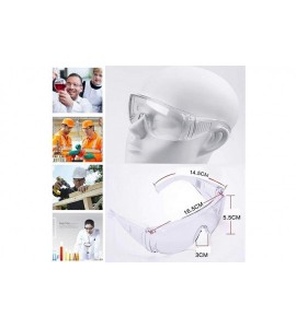 Goggle Glasses Multifunctional Transparent Glasses Dustproof Windproof and Wentilated Sides - Transparent - C0196MCTZDQ $16.58