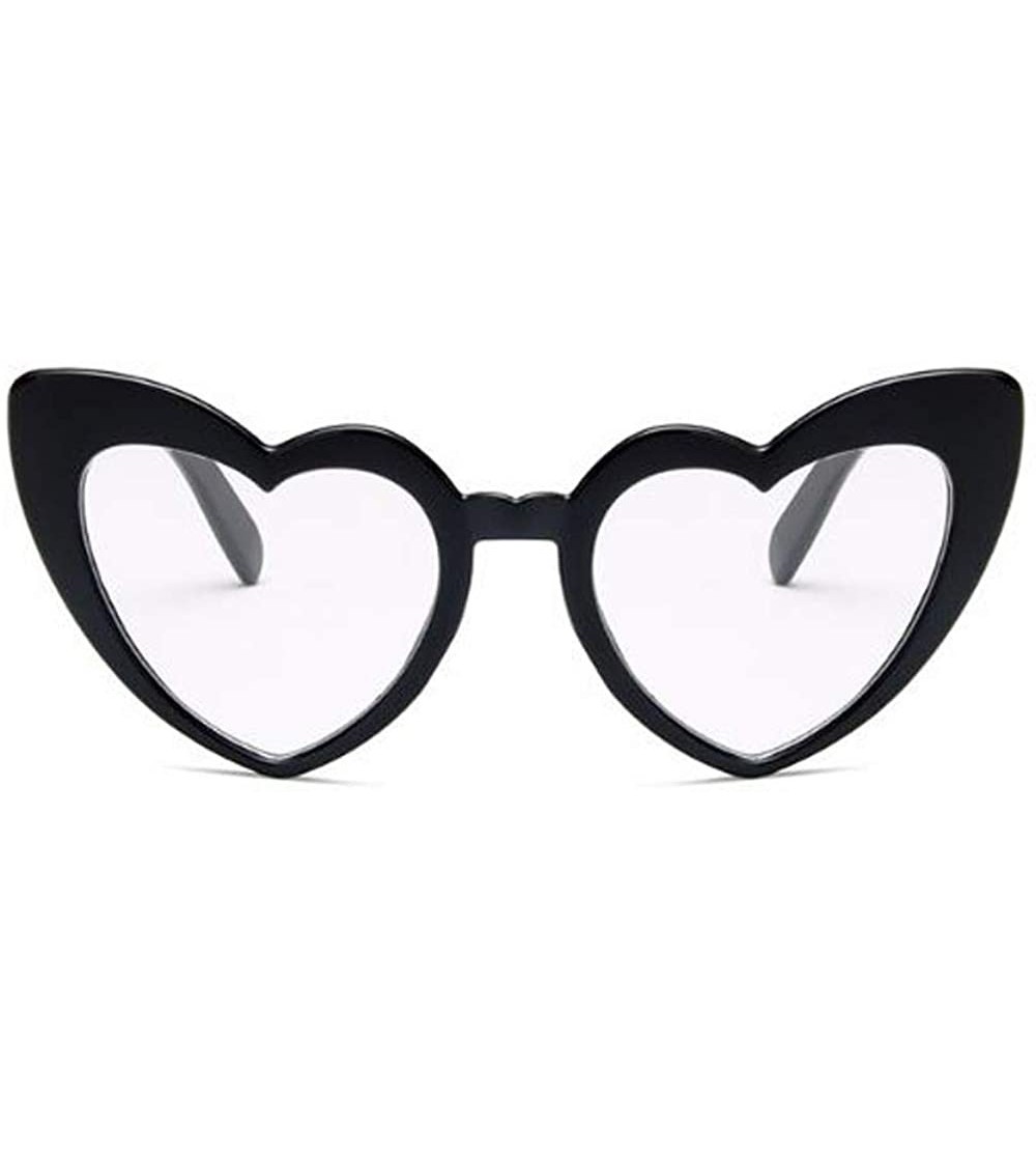 Rectangular Heart Shape Sunglasses - Classic - Vintage - Colorful - Black - CU18R7MOLL6 $20.72