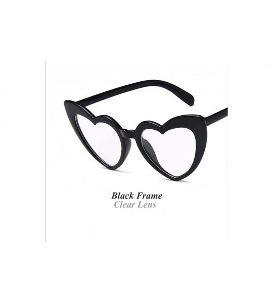 Rectangular Heart Shape Sunglasses - Classic - Vintage - Colorful - Black - CU18R7MOLL6 $20.72