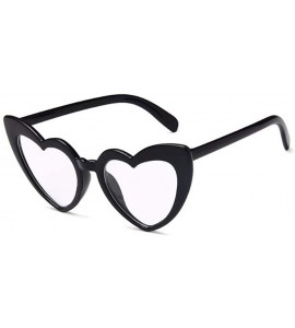 Rectangular Heart Shape Sunglasses - Classic - Vintage - Colorful - Black - CU18R7MOLL6 $20.72