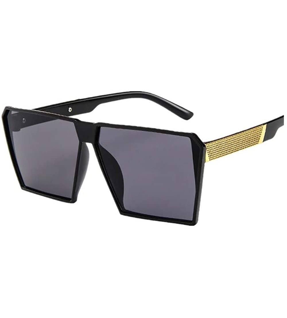 Square Women Man Oversized Square Sunglasses Vintage Retro Sun Glasses UV 400 Protection Sunglasses - C - CD196EAGSR5 $16.84