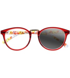 Oval Women Bohemian Style Sunglasses Bifocal Transition Photochromic Reader Reading Glasses - Red - C018I6OQNRL $41.16