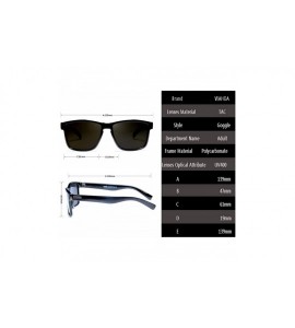 Square Polarized Sunglasses Men Driving Shades Male Sun Glasses For Men Spuare Mirror Summer UV400 - C218ZT75IHL $23.94