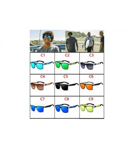 Square Polarized Sunglasses Men Driving Shades Male Sun Glasses For Men Spuare Mirror Summer UV400 - C218ZT75IHL $23.94