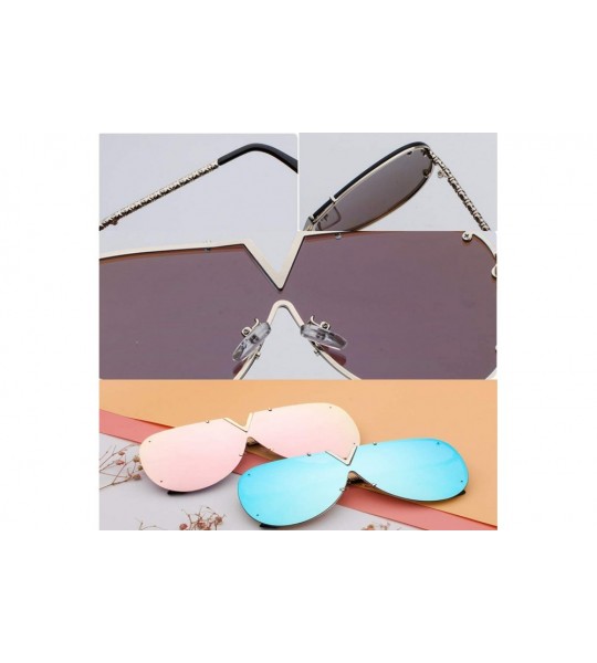 Square Luxury Sunglasses Men Women V-Shaped Trendy Driving Sunglasses UV400 Eyewear - C2-gold Frame Tea Lens - CV18X9ITWMQ $3...