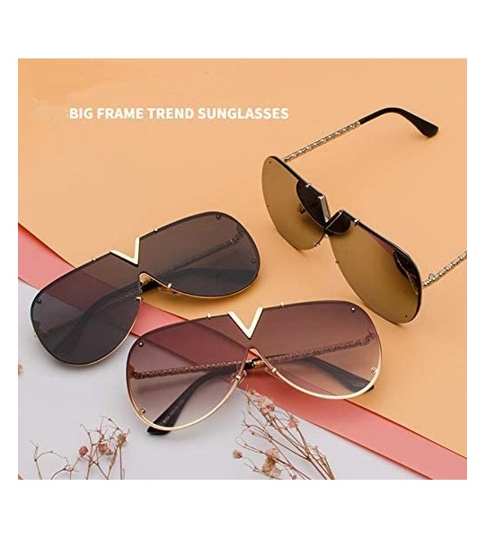 Square Luxury Sunglasses Men Women V-Shaped Trendy Driving Sunglasses UV400 Eyewear - C2-gold Frame Tea Lens - CV18X9ITWMQ $3...