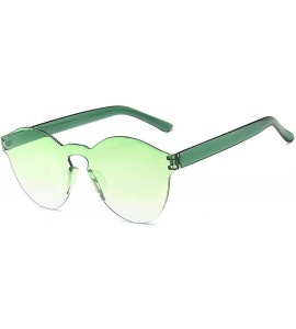 Round Unisex Fashion Candy Colors Round Outdoor Sunglasses Sunglasses - Grass Green - CJ19089LI6O $31.80