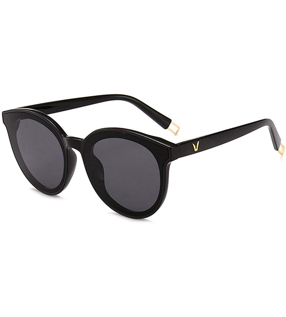 Semi-rimless Polarized Driving Unisex Classic Men Vintage Retro UV400 Sunglasses for Women - Black - C618S2RAI65 $17.46