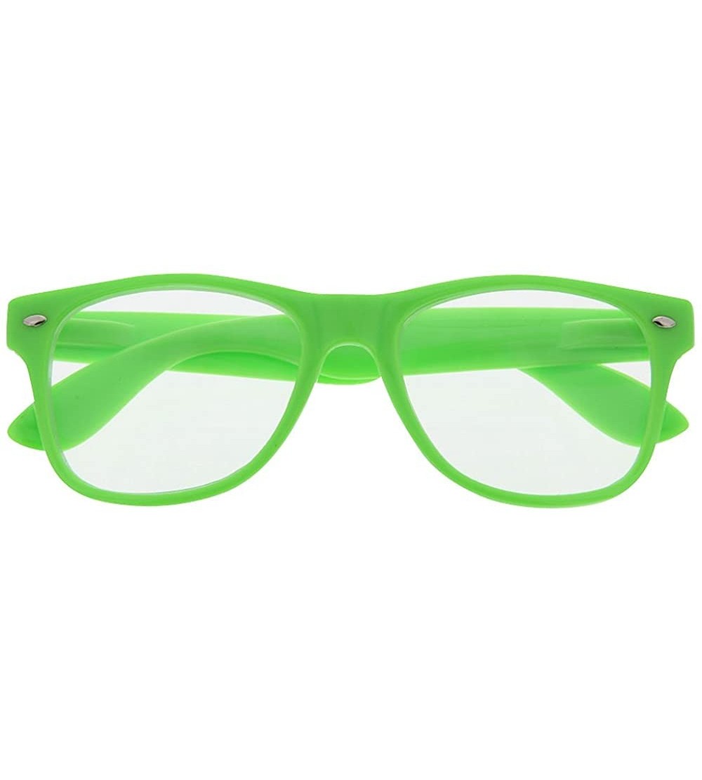 Wayfarer Halloween Costume Glasses for Women and Men Clear Lens Nerd - Green - CQ180UME5HR $18.60