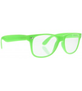 Wayfarer Halloween Costume Glasses for Women and Men Clear Lens Nerd - Green - CQ180UME5HR $18.60