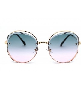 Butterfly Womens Expose Lens Butterfly Designer Sunglasses - Gold Green Pink - CI18WX6LTSI $25.89