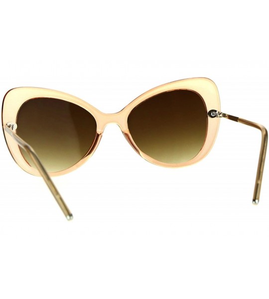 Butterfly Womens Fashion Sunglasses Butterfly Frame Translucent Colors UV 400 - Orange (Brown) - C41887MMOY6 $18.25