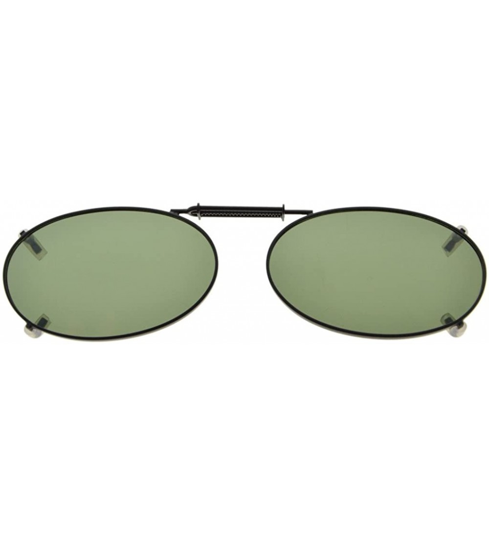 Rectangular Metal Frame Rim Polarized Lens Clip On Sunglasses 2 1/16"x1 3/8" - C74-g15 - CE183D30G7M $23.99