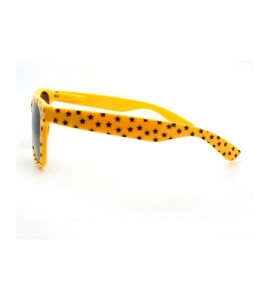 Wayfarer Stars Print Square Sunglasses Spring Hinge Frames - Yellow - CW11D6VOKTT $20.15