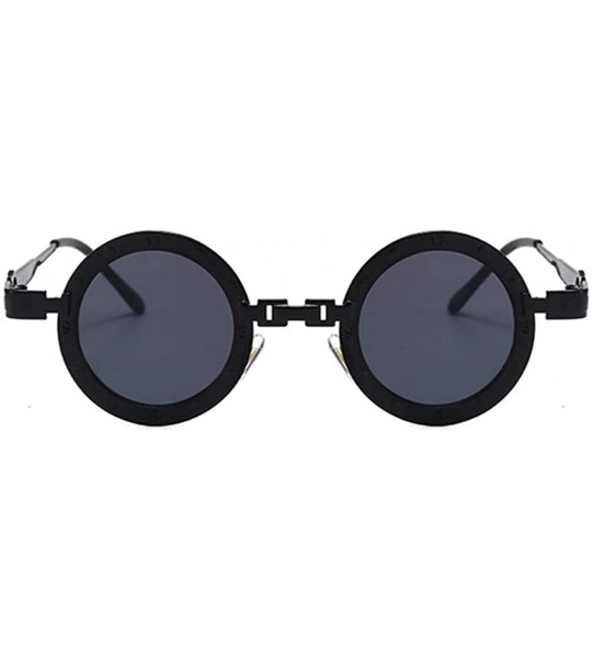 Round Round Steam Punk Sunglasses for Men and Women Hollow Legs UV400 - C3 Gold Gray - C8198CZA39N $24.38