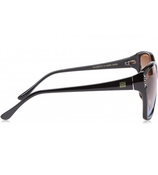 Rectangular Women's LD264 Rectangular Sunglasses with 100% UV Protection - 61 mm - Black Crystal & Nude - C618O302HZU $63.33