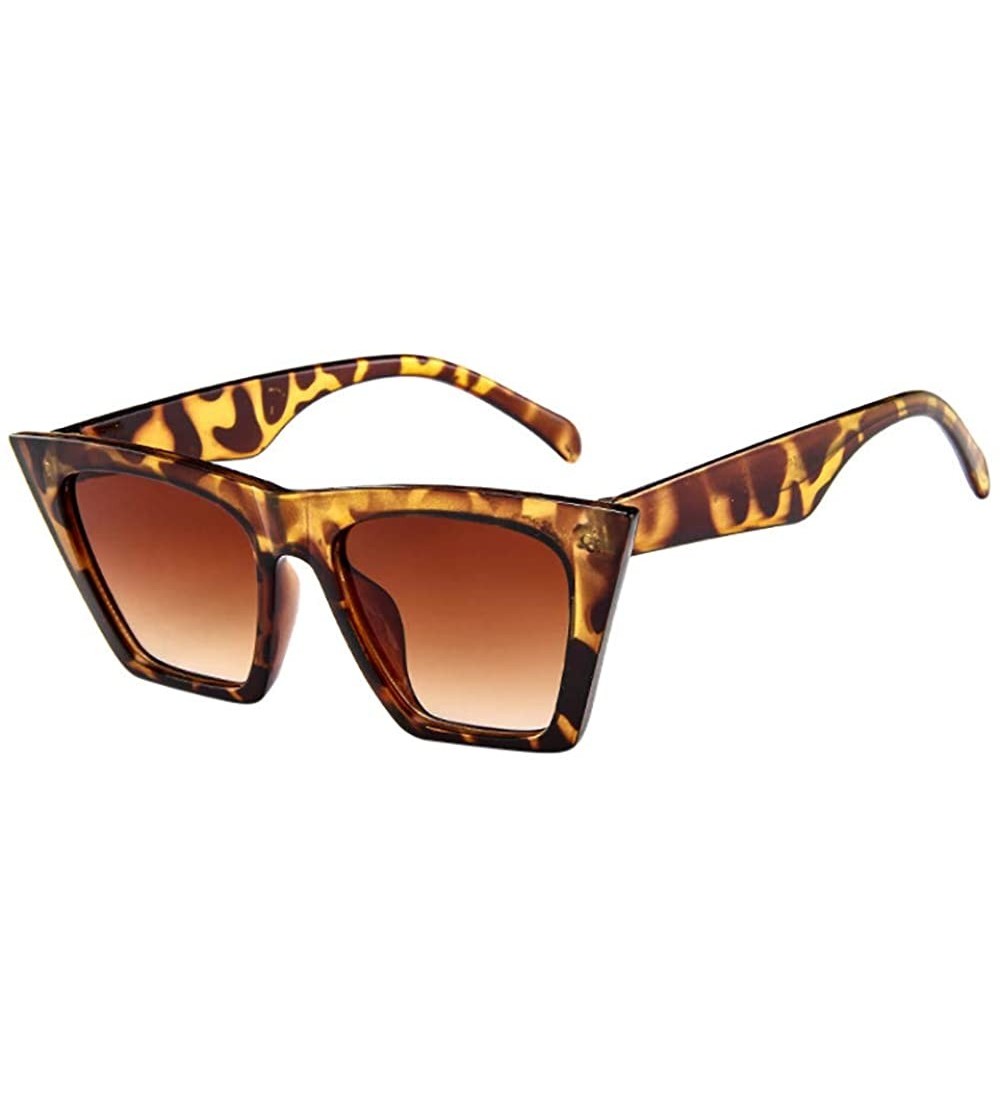 Oversized 2020 Women Ladies Oversized Sunglasses Vintage Retro Cat Eye Sun Glasses - P - CZ190MQ36DX $16.43