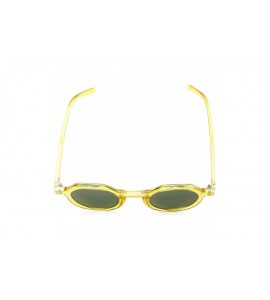 Round Old Coggers Round Sunglasses - Yellow - CW18WE5W799 $26.13