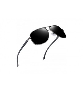 Sport Polarized Sunglasses for Men- Lightweight Metal Frame Driving Mens Sunglasses - Gun Al-mg - CG18S8UUDO0 $23.44