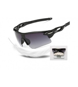 Semi-rimless Polarized Sunglasses Men Explosion Proof Baseball - Black Frame Red - C6190DZ5R0T $24.30