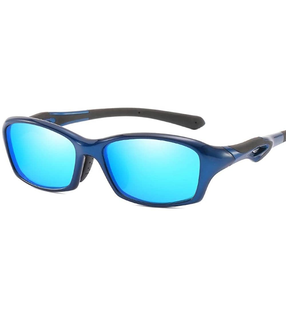 Aviator 2019 Polarized Outdoor Sport Sun Glasses Men Outdoor Sports 18020 RED BLACK - 18020 Blue Blue - CI18Y3NRXI5 $24.61