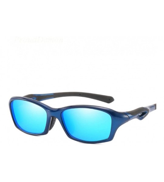 Aviator 2019 Polarized Outdoor Sport Sun Glasses Men Outdoor Sports 18020 RED BLACK - 18020 Blue Blue - CI18Y3NRXI5 $24.61