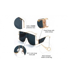 Oversized Oversized Fashion Sunglasses Glasses - Black01 - CW1980K8SOG $33.44