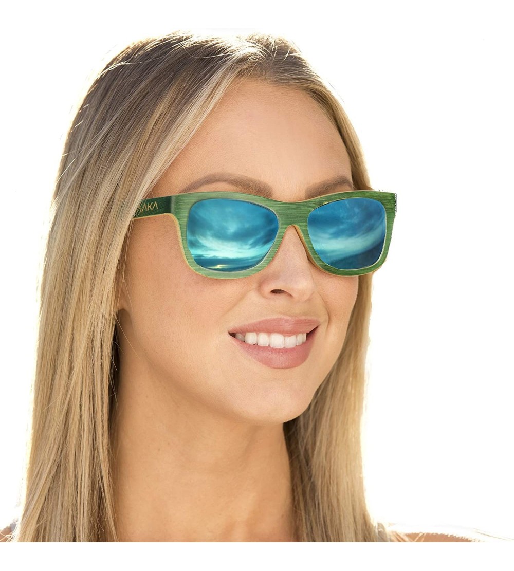 Oval Women's Bamboo Sunglasses. Superior Optics - Lightweight - UV Sun Protection & Polarized Lenses - Siesta - C718RUH03RZ $...
