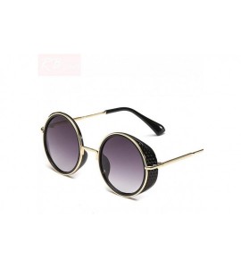 Aviator 2019 New Steampunk Sunglasses Women Brand Designer Oversized Outdoor Black Gray - Purple Purple - C718Y4SKG25 $19.38