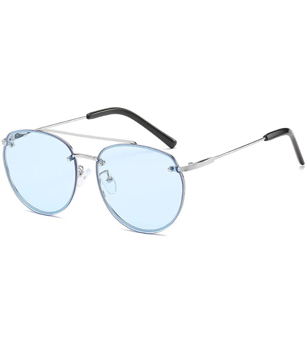 Rimless Fashion Frameless Sunglasses Personality Marine Film Sunglasses Female Trend Metal Sunglasses - CB18X0CWRLI $80.20