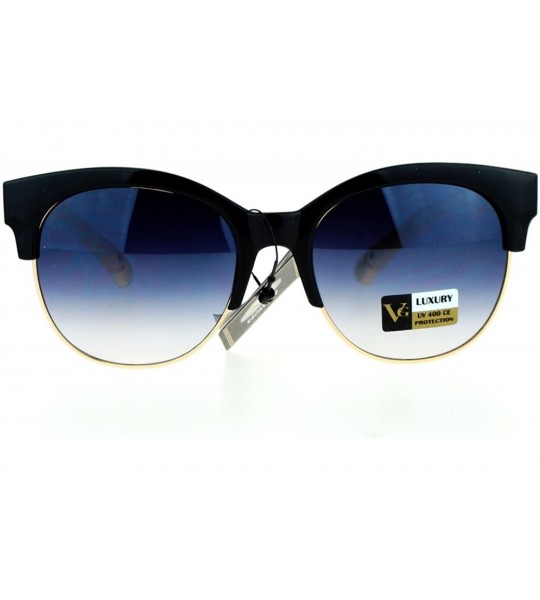 Square VG Occhiali Womens Sunglasses Luxury Designer Style Quality Shades UV 400 - Black Cream - CI187IA8257 $22.40