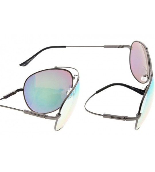 Rectangular Large Bifocal Sunglasses Polit Style Sunshine Readers with Bendable Memory Bridge and Arm - CJ180365OT2 $47.23