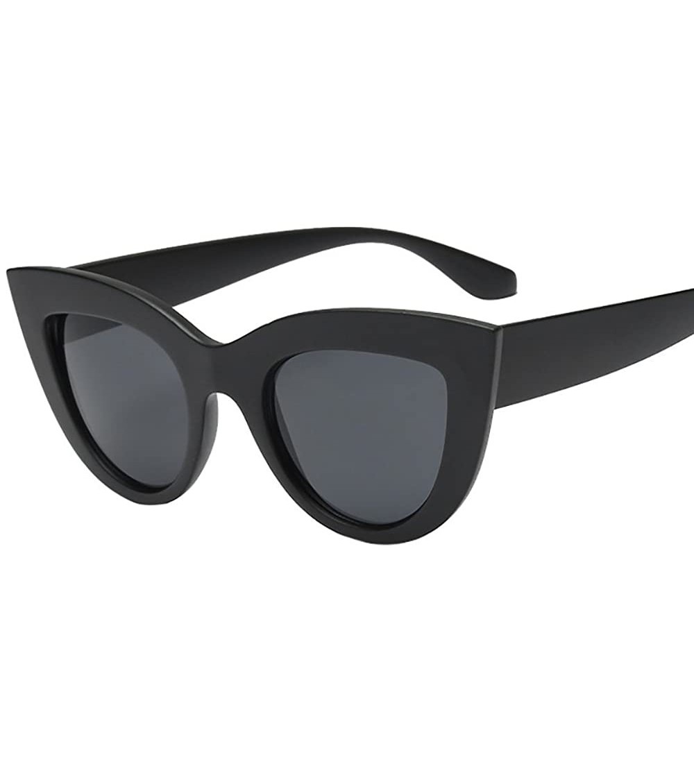 Round Cat Eyes Sunglasses for Women - Fashion Vintage Eyewear UV Protection - F - C71908N6OTC $18.32