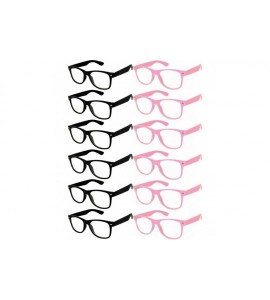 Sport Women's Men's Sunglasses Retro Clear Lens - Retro_clear_12_p_blk_l_pink - CL1873C8GD2 $46.39