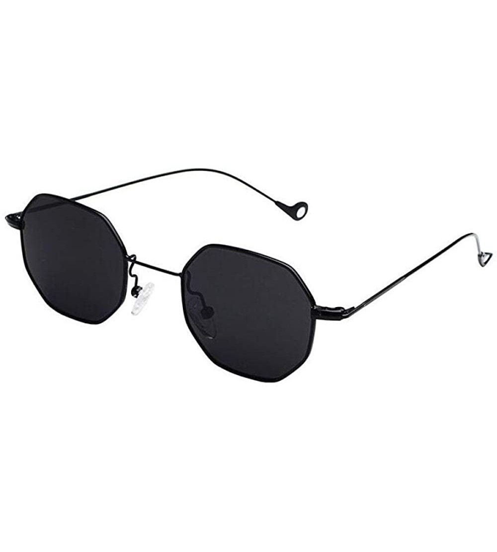 Square Retro Trend Octagonal Small Square Sunglasses Women'S Tide Metal Sunglasses - C018X8QH6TI $83.25