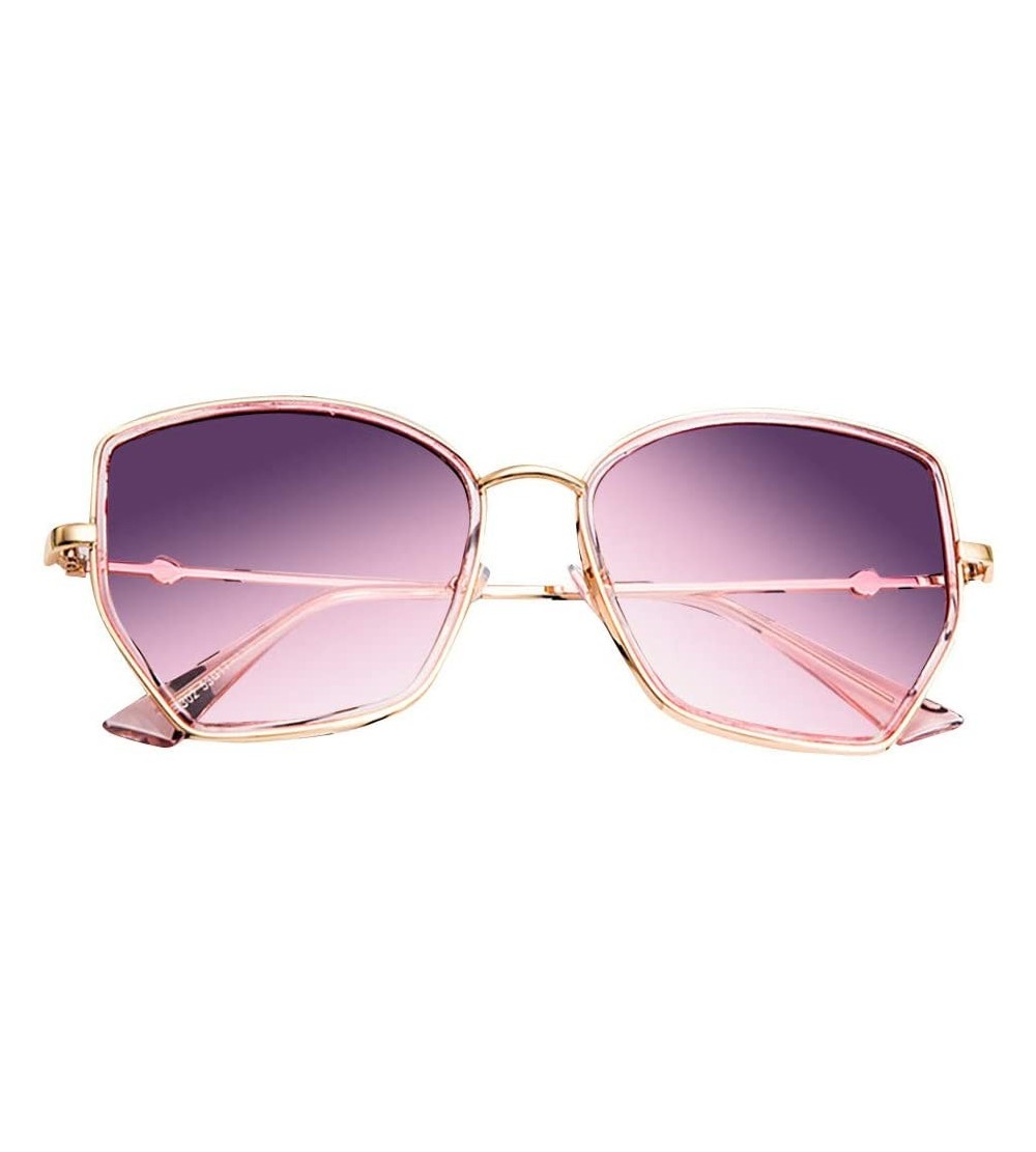 Rectangular Sunglasses Irregular Polarized Classic - Purple - CC18U93OH2U $24.62