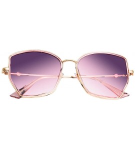 Rectangular Sunglasses Irregular Polarized Classic - Purple - CC18U93OH2U $24.62