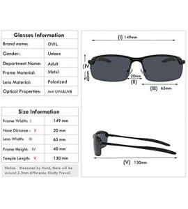 Rectangular Men Stylish Ultra Light Rectangular Metal Frame Sunglasses Polarized Lens - Black-green - CB18IE4Q6TS $18.12