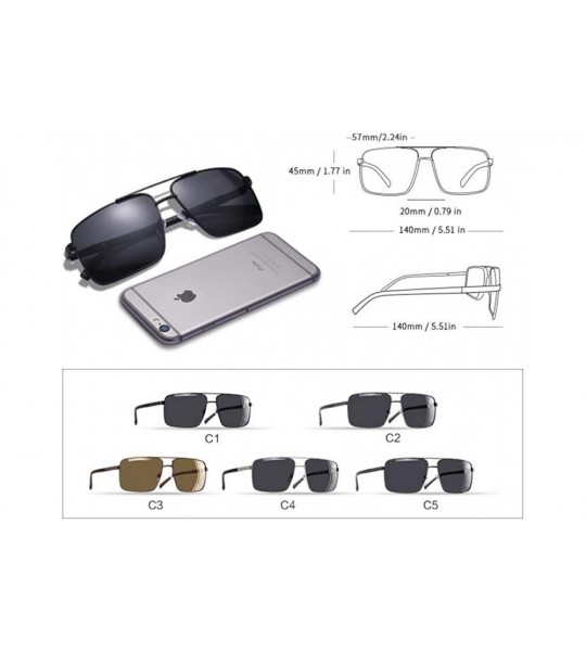 Aviator 2019 NEW DESIGN Men's Glasses Polarized Sunglasses Men Driving C1Matte Black - C4silver - CW18XQYWU9D $30.75