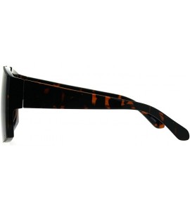 Oversized Super Oversized Sunglasses Womens Dramatic Futuristic Fashion Shades - Tortoise (Brown) - CW189IQ3G22 $21.13